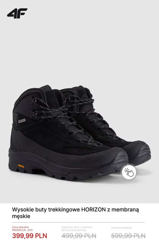 4F - gazetka promocyjna Wysokie buty trekkingowe - od 199,99 zł od czwartku 29.01  - strona 7