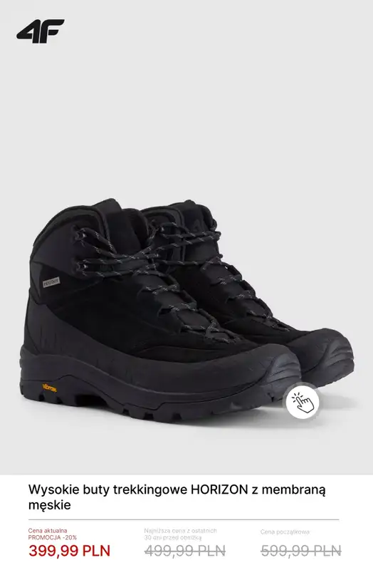 4F - gazetka promocyjna Wysokie buty trekkingowe - od 199,99 zł od czwartku 29.01  - strona 7