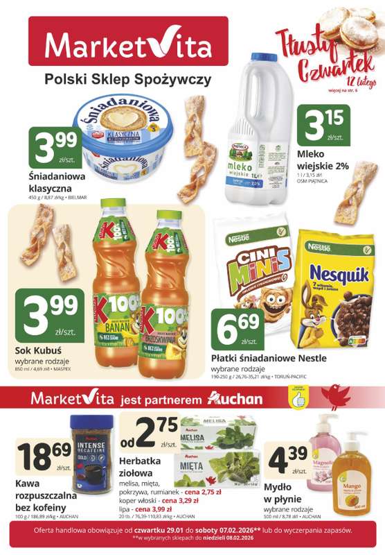 Marketvita - gazetka promocyjna Gazetka  do soboty 07.02