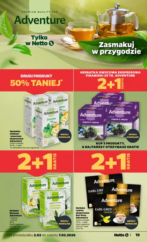 Netto - gazetka promocyjna Gazetka Spożywcza od poniedziałku 02.02 do soboty 07.02 - strona 19