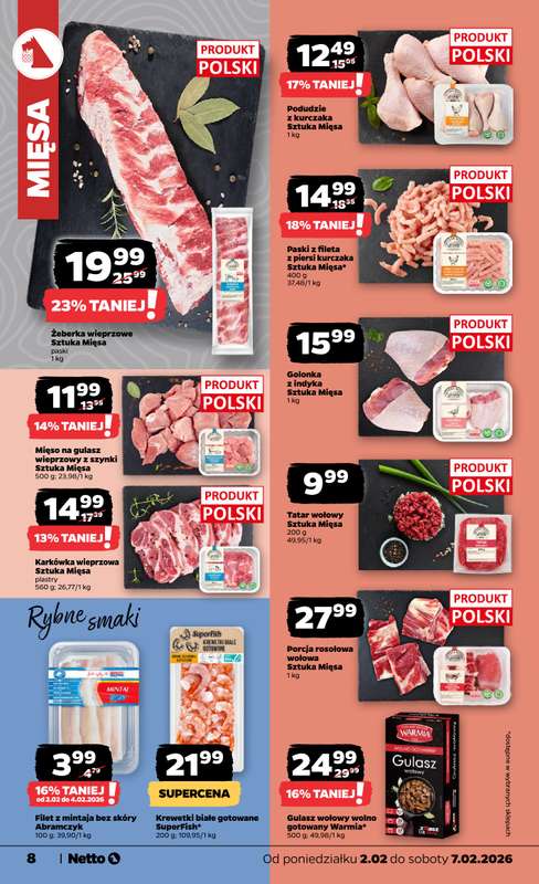 Netto - gazetka promocyjna Gazetka Spożywcza od poniedziałku 02.02 do soboty 07.02 - strona 8