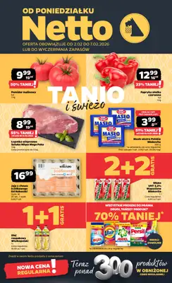 Netto - gazetka promocyjna Gazetka Spożywcza od poniedziałku 02.02 do soboty 07.02