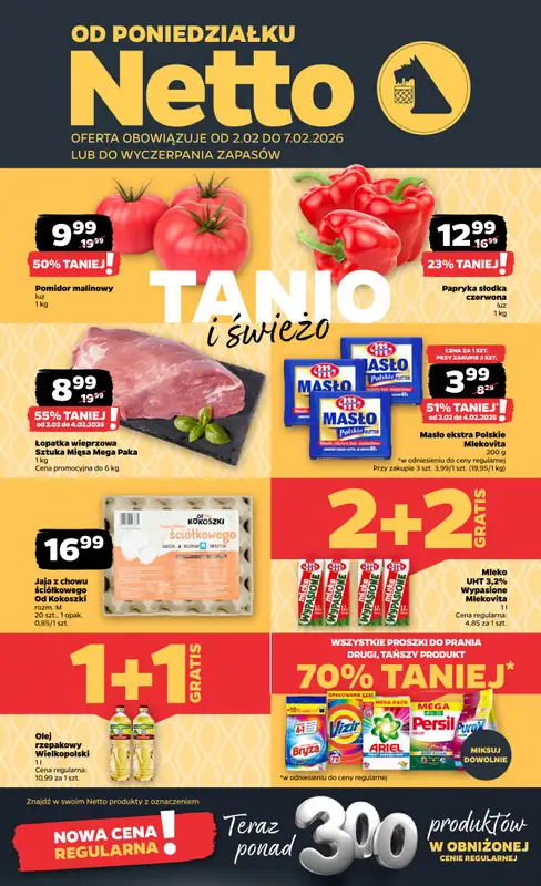 Netto - gazetka promocyjna Gazetka Spożywcza od poniedziałku 02.02 do soboty 07.02
