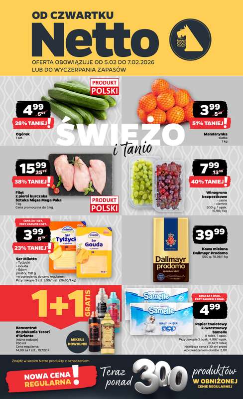 Netto - gazetka promocyjna Gazetka Spożywcza  do soboty 07.02