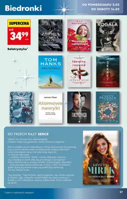 Biedronka - gazetka promocyjna Hity i inspiracje, od 31.01 od soboty 31.01 do środy 18.02 - strona 27