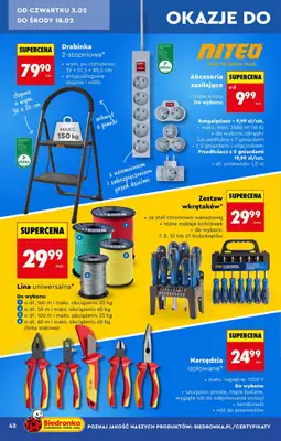 Biedronka - gazetka promocyjna Hity i inspiracje, od 31.01 od soboty 31.01 do środy 18.02 - strona 42