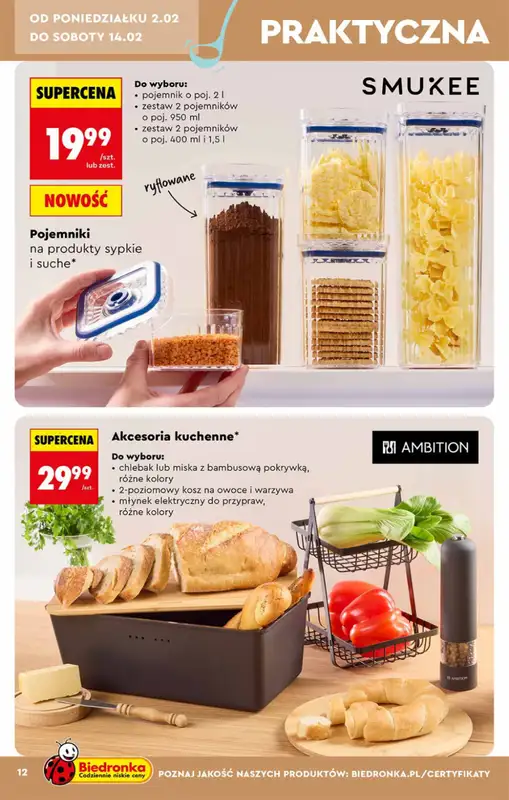 Biedronka - gazetka promocyjna Hity i inspiracje, od 31.01 od soboty 31.01 do środy 18.02 - strona 12
