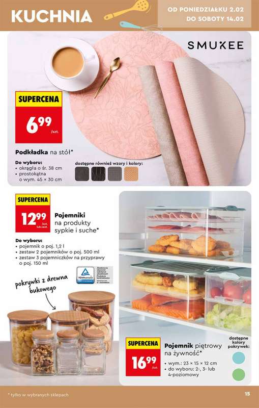 Biedronka - gazetka promocyjna Hity i inspiracje, od 31.01 od soboty 31.01 do środy 18.02 - strona 15