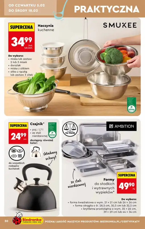 Biedronka - gazetka promocyjna Hity i inspiracje, od 31.01 od soboty 31.01 do środy 18.02 - strona 30
