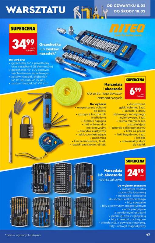 Biedronka - gazetka promocyjna Hity i inspiracje, od 31.01 od soboty 31.01 do środy 18.02 - strona 43