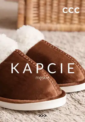 CCC - gazetka promocyjna Kapcie męskie od 59,99 zł od niedzieli 01.02 