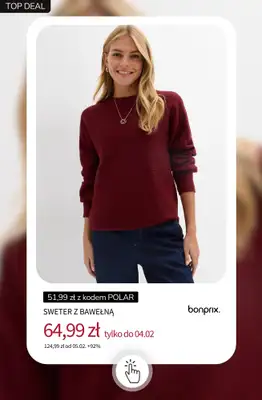 bonprix - gazetka promocyjna 20% rabatu na KURTKI i SWETRY + darmowa dostawa! od piątku 30.01 do soboty 31.01 - strona 4