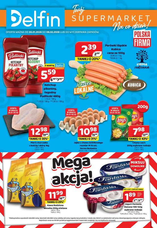 Delfin - gazetka promocyjna Gazetka od piątku 30.01 do niedzieli 08.02