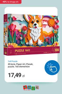 Trefl Puzzle 40-lecie, Paper Art, Piesek, puzzle, 160 elementów