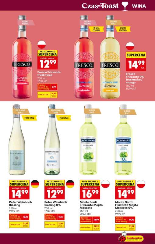 Biedronka - gazetka promocyjna Oferta win w Biedronce od piątku 30.01 do soboty 31.01 - strona 12