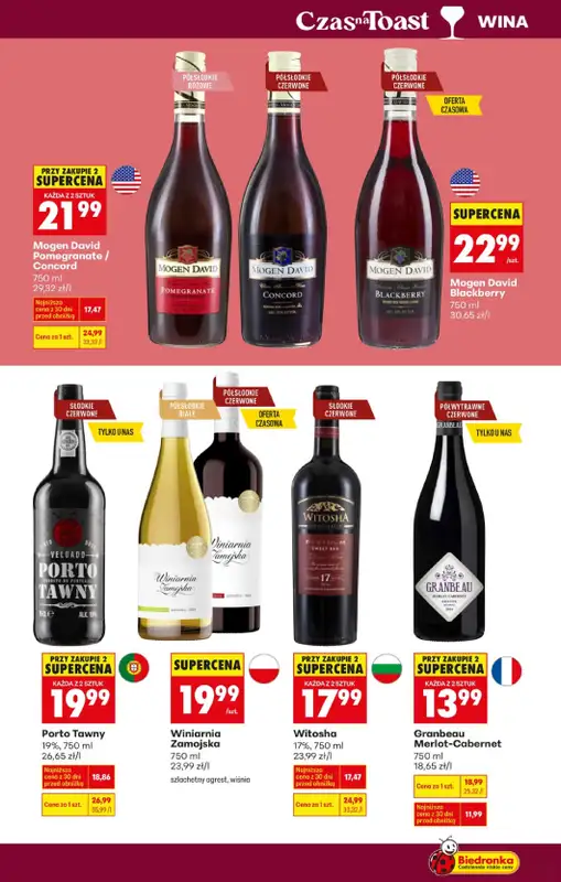 Biedronka - gazetka promocyjna Oferta win w Biedronce od piątku 30.01 do soboty 31.01 - strona 13