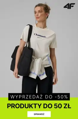 4F - gazetka promocyjna Wyprzedaż do -50% – okazje do 50 zł od piątku 30.01 