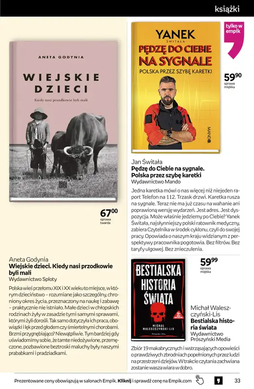 Empik - gazetka promocyjna Tom kultury: książki od piątku 30.01 do wtorku 10.02 - strona 33