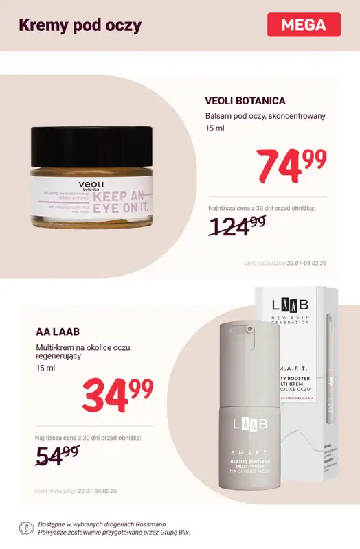 Rossmann - gazetka promocyjna SUPER CENY na pielęgnację twarzy od soboty 31.01 do środy 04.02 - strona 7