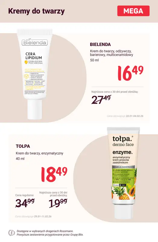Rossmann - gazetka promocyjna SUPER CENY na pielęgnację twarzy od soboty 31.01 do środy 04.02 - strona 11