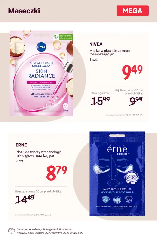 Rossmann - gazetka promocyjna SUPER CENY na pielęgnację twarzy od soboty 31.01 do środy 04.02 - strona 9