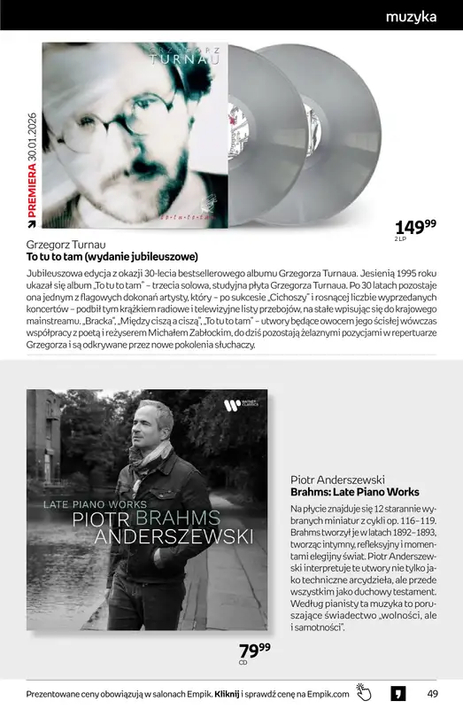 Empik - gazetka promocyjna Tom kultury: muzyka od piątku 30.01 do wtorku 10.02 - strona 5