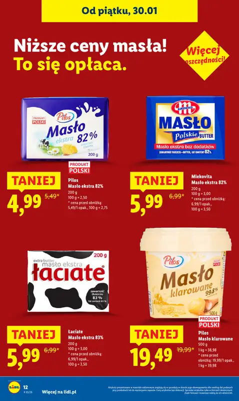 Lidl - gazetka promocyjna Oferta od czwartku od czwartku 29.01 do soboty 31.01 - strona 12