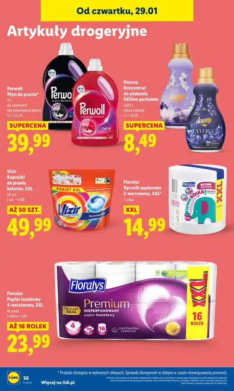 Lidl - gazetka promocyjna Oferta od czwartku od czwartku 29.01 do soboty 31.01 - strona 56