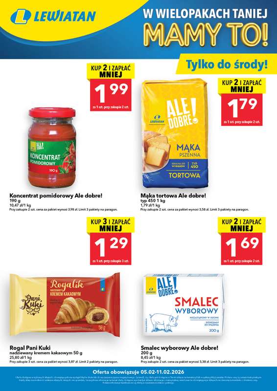 LEWIATAN - gazetka promocyjna W wielopakach taniej! od czwartku 05.02 do środy 11.02