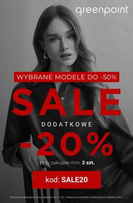 Greenpoint - gazetka promocyjna -20% na SALE przy zakupie min. 2 sztuk od piątku 30.01 