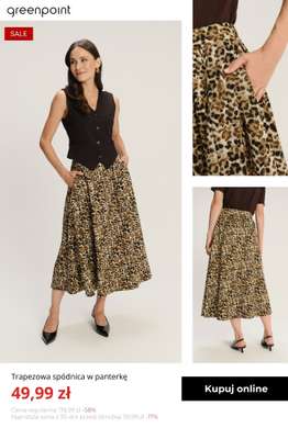 Trapezowa spódnica w panterkę