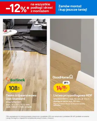 Castorama - gazetka promocyjna Gazetka Podłogi i drzwi od poniedziałku 02.02 do wtorku 17.02 - strona 12