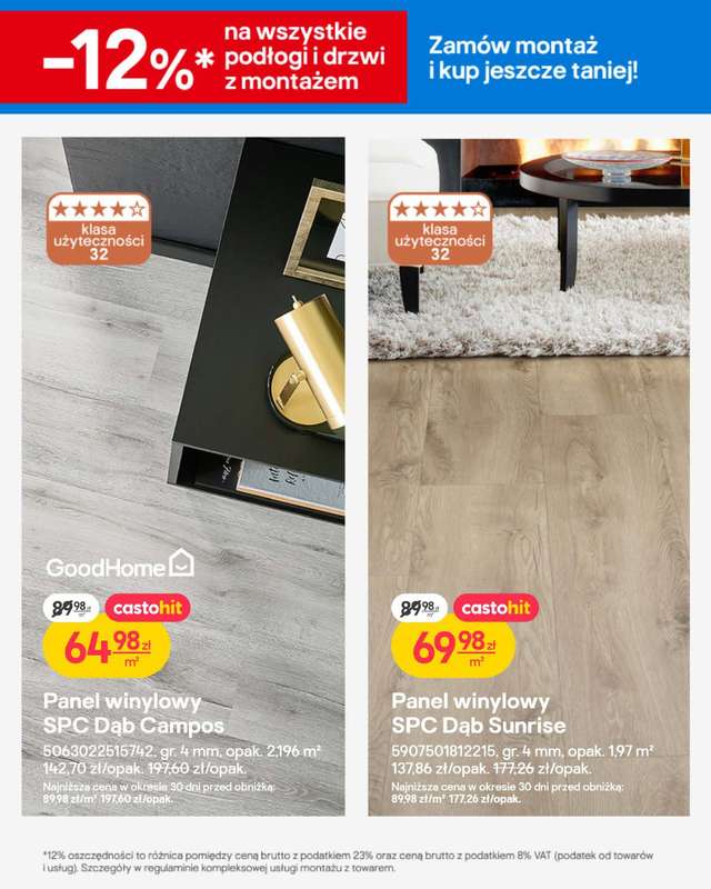 Castorama - gazetka promocyjna Gazetka Podłogi i drzwi od poniedziałku 02.02 do wtorku 17.02 - strona 8