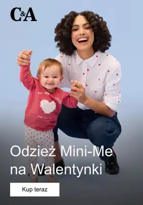 C&A - gazetka promocyjna Odzież Mini-Me na Walentynki od piątku 30.01 do czwartku 05.02