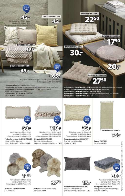 Jysk - gazetka promocyjna Świetna oferta dla domu. Rabat do 60% od środy 04.02 do niedzieli 22.02 - strona 7