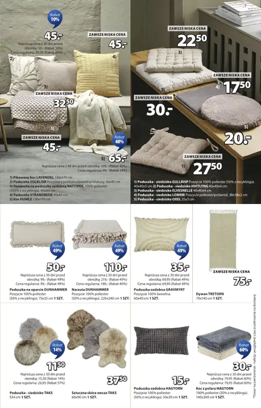 Jysk - gazetka promocyjna Świetna oferta dla domu. Rabat do 60% od środy 04.02 do niedzieli 22.02 - strona 7