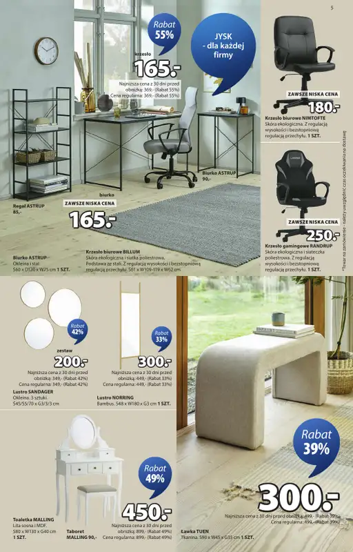 Jysk - gazetka promocyjna Świetna oferta dla domu. Rabat do 60% od środy 04.02 do niedzieli 22.02 - strona 5