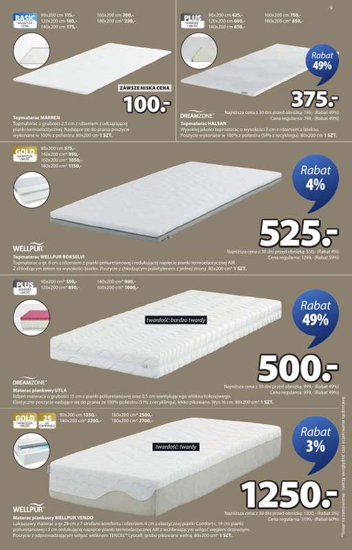 Jysk - gazetka promocyjna Świetna oferta dla domu. Rabat do 60% od środy 04.02 do niedzieli 22.02 - strona 9