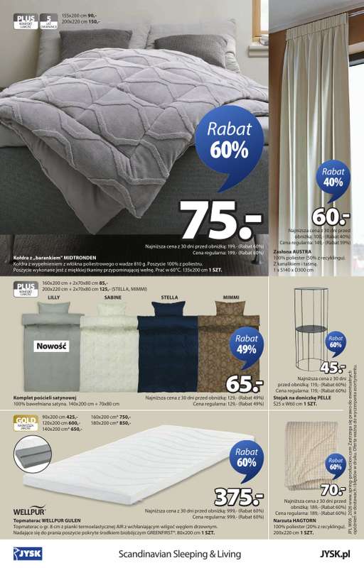 Jysk - gazetka promocyjna Świetna oferta dla domu. Rabat do 60% od środy 04.02 do niedzieli 22.02 - strona 16