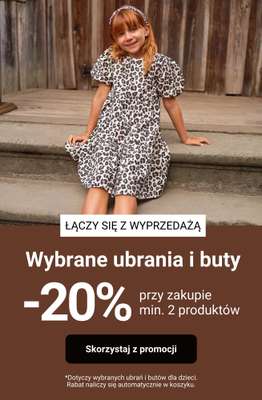 Smyk - gazetka promocyjna Ubrania i buty: -20% przy zakupie min. 2 szt. Łączy się z wyprzedażą! od piątku 30.01 do poniedziałku 02.02