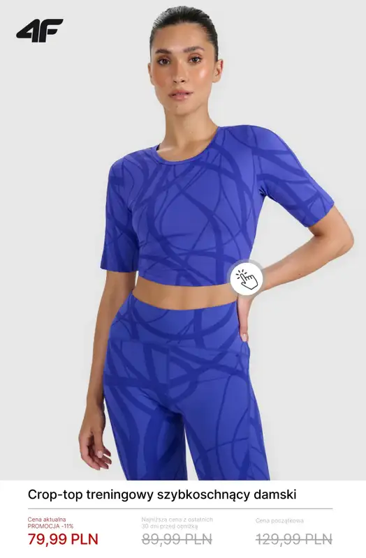 4F - gazetka promocyjna Damskie ubrania na trening i fitness – do 50% taniej! od soboty 31.01  - strona 10
