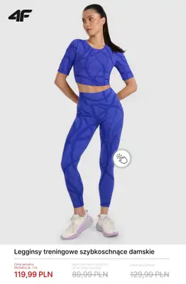 4F - gazetka promocyjna Damskie ubrania na trening i fitness – do 50% taniej! od soboty 31.01  - strona 9