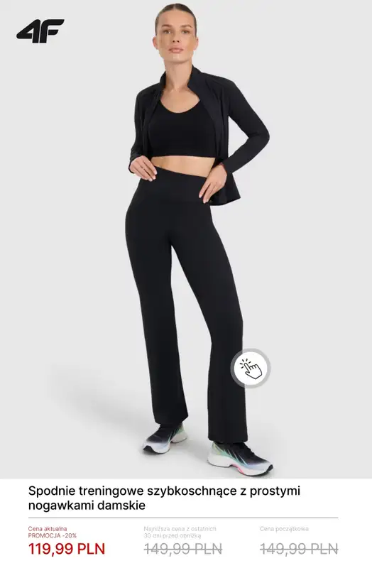 4F - gazetka promocyjna Damskie ubrania na trening i fitness – do 50% taniej! od soboty 31.01  - strona 5