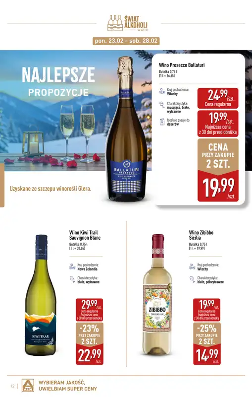 Aldi - gazetka promocyjna Świat alkoholi od poniedziałku 02.02 do soboty 28.02 - strona 12