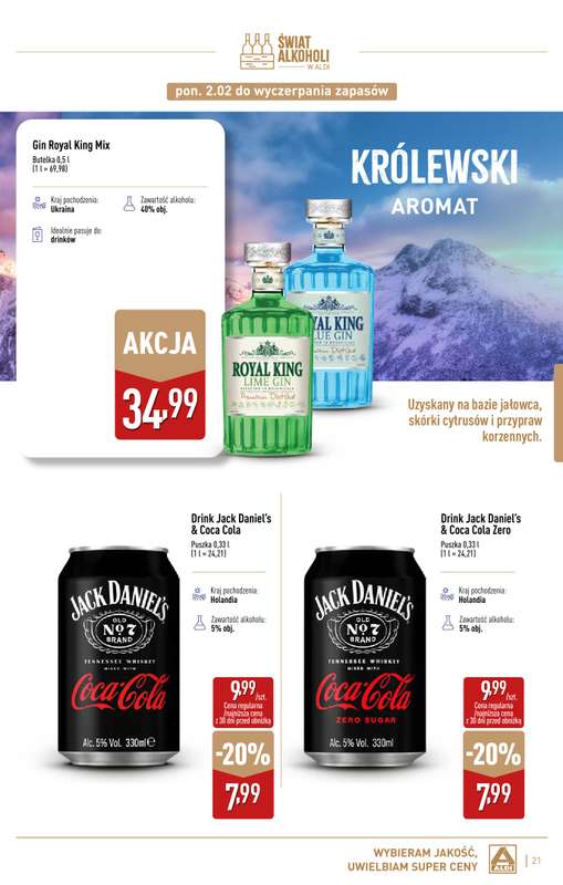 Aldi - gazetka promocyjna Świat alkoholi od poniedziałku 02.02 do soboty 28.02 - strona 21