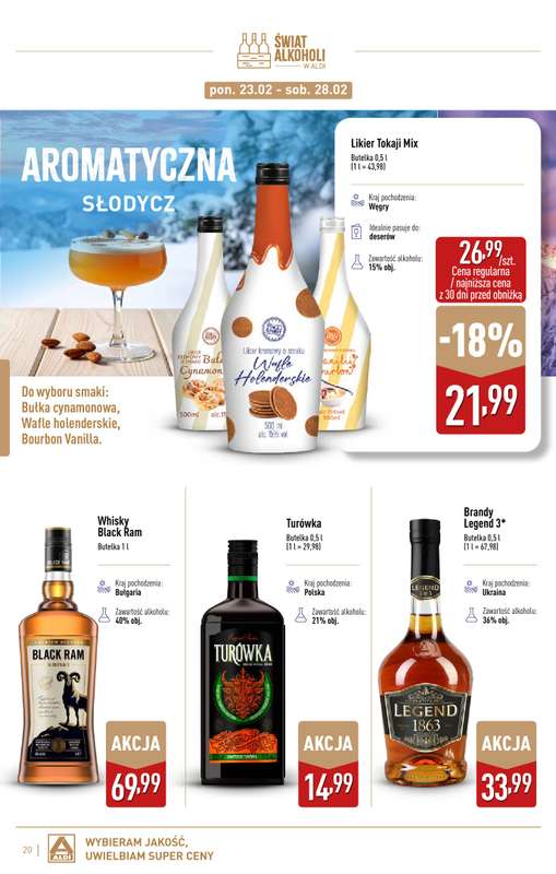 Aldi - gazetka promocyjna Świat alkoholi od poniedziałku 02.02 do soboty 28.02 - strona 20