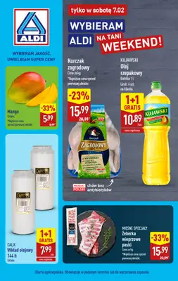 Aldi - gazetka promocyjna Najlepsze oferty na sobotę w Aldi! od soboty 07.02 do soboty 07.02