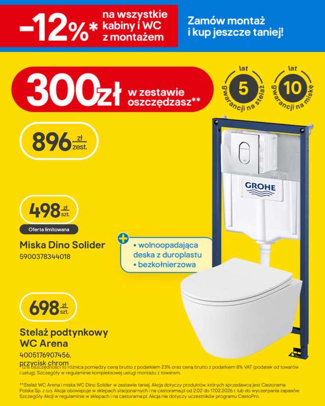 Castorama - gazetka promocyjna Gazetka Łazienka i Kuchnia od poniedziałku 02.02 do wtorku 17.02 - strona 6