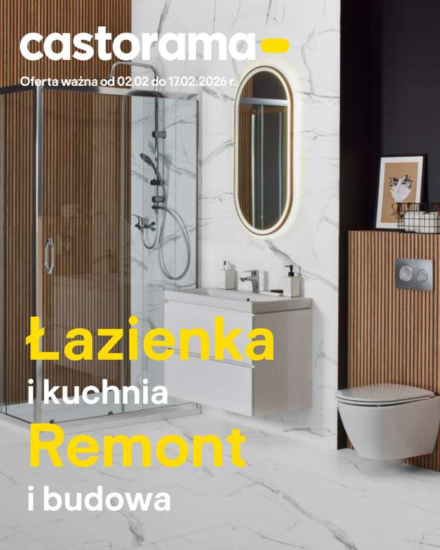 Castorama - gazetka promocyjna Gazetka Łazienka i Kuchnia od poniedziałku 02.02 do wtorku 17.02