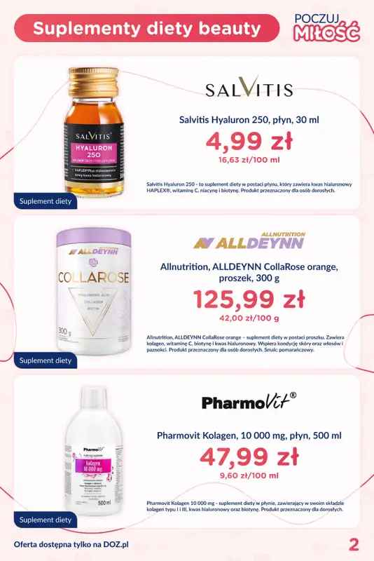 DOZ.PL - gazetka promocyjna Gazetka walentynkowa od poniedziałku 02.02 do niedzieli 15.02 - strona 2